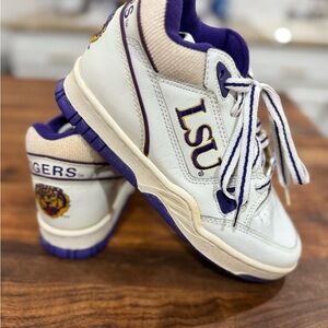 Women’s LSU Tigers Vintage Sneakers - White and Purple